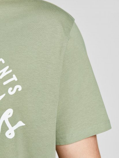 Jack & Jones JJERAFA TEE Light Green - Tricouri - Tricouri Bărbați Mărimi Mari