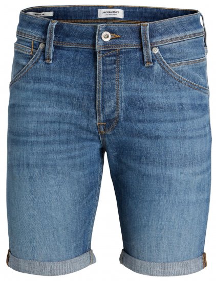 Jack & Jones JJIRICK JJFOX Shorts Blue Denim - Pantaloni scurți - Pantaloni Scurți Mărimi mari Bărbați 