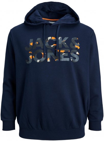 Jack & Jones JJRAMP Hoodie Navy - Pulovere & hanorace - Pulovere & Hanorace Bărbați Mărimi Mari