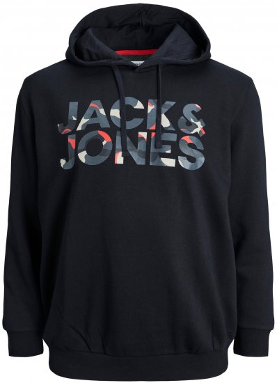 Jack & Jones JJRAMP Hoodie Black - Pulovere & hanorace - Pulovere & Hanorace Bărbați Mărimi Mari