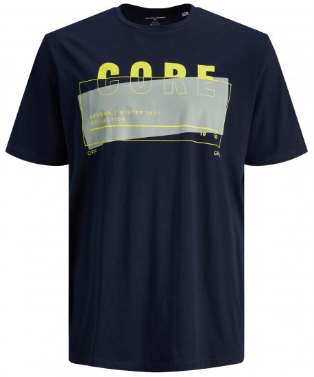 Jack & Jones JCOBOOSTER TEE Navy - Tricouri - Tricouri Bărbați Mărimi Mari