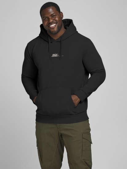Jack & Jones JPRBLABOOSTER SWEAT Black - Pulovere & hanorace - Pulovere & Hanorace Bărbați Mărimi Mari