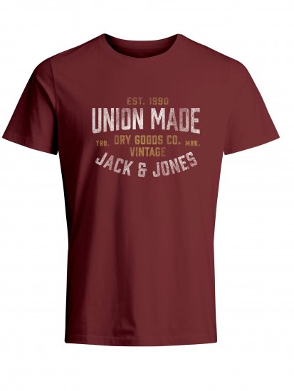 Jack & Jones JPRBLUBOOSTER TEE Red - Tricouri - Tricouri Bărbați Mărimi Mari