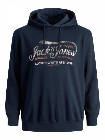 Jack & Jones JPRBLUBOOSTER SWEAT Hoodie Navy - Pulovere & hanorace - Pulovere & Hanorace Bărbați Mărimi Mari