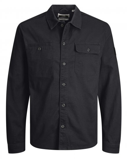 Jack & Jones JCOBEN LS Overshirt Black - Cămăși - Cămăși Bărbați Mărimi Mari