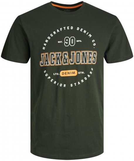Jack & Jones JJSTAMP TEE Green - Tricouri - Tricouri Bărbați Mărimi Mari