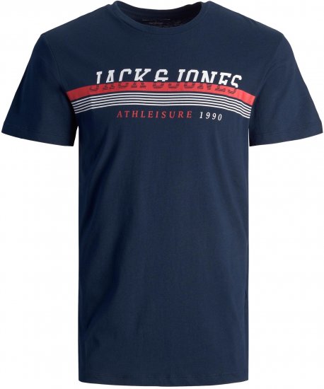 Jack & Jones JJIRON TEE Navy - Tricouri - Tricouri Bărbați Mărimi Mari