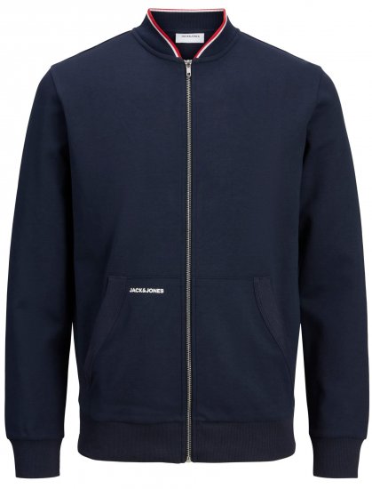 Jack & Jones JJAIDEN ZIP Sweater Navy - Pulovere & hanorace - Pulovere & Hanorace Bărbați Mărimi Mari