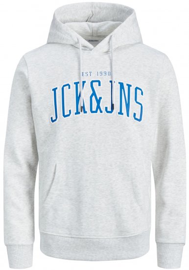 Jack & Jones JJCEMB Hoodie White - Pulovere & hanorace - Pulovere & Hanorace Bărbați Mărimi Mari