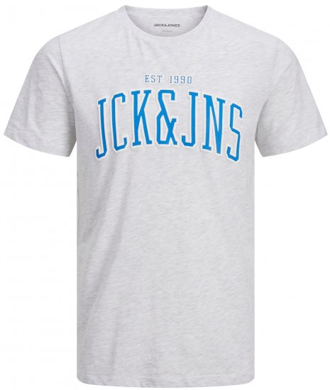Jack & Jones JJCEMB TEE White - Tricouri - Tricouri Bărbați Mărimi Mari