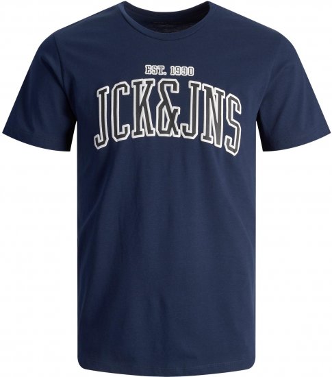 Jack & Jones JJCEMB TEE Navy - Tricouri - Tricouri Bărbați Mărimi Mari