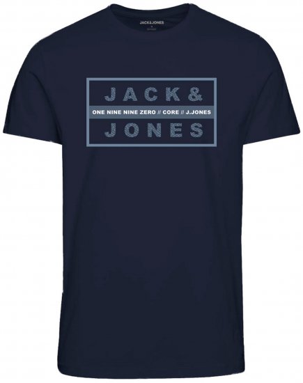 Jack & Jones JJSTORM TEE Navy - Tricouri - Tricouri Bărbați Mărimi Mari
