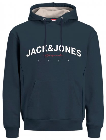 Jack & Jones JORFRIDAY Hoodie Navy - Pulovere & hanorace - Pulovere & Hanorace Bărbați Mărimi Mari