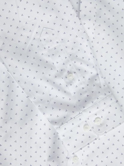 Jack & Jones JPRBLACARDIFF Print Shirt LS White - Cămăși - Cămăși Bărbați Mărimi Mari