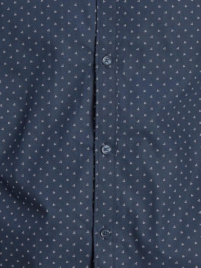 Jack & Jones JPRBLACARDIFF Print Shirt LS Navy - Cămăși - Cămăși Bărbați Mărimi Mari