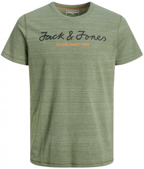 Jack & Jones JCOBERG UPSCALED TEE Green - Tricouri - Tricouri Bărbați Mărimi Mari