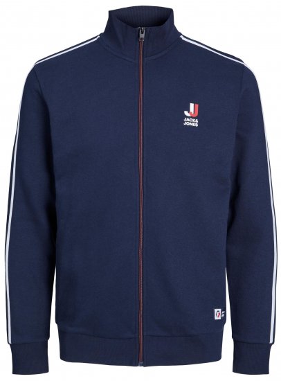 Jack & Jones JCOLOGAN ZIP Sweater Navy - Pulovere & hanorace - Pulovere & Hanorace Bărbați Mărimi Mari