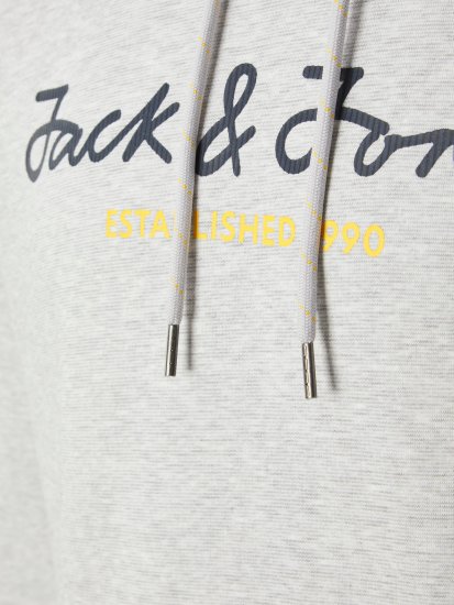 Jack & Jones JCOBERG SWEAT ZIP Hoodie Grey Melange - Pulovere & hanorace - Pulovere & Hanorace Bărbați Mărimi Mari