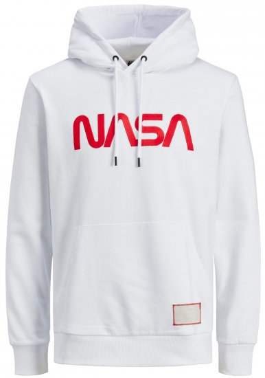 Jack & Jones JCONASA LOGO Hoodie White - Pulovere & hanorace - Pulovere & Hanorace Bărbați Mărimi Mari