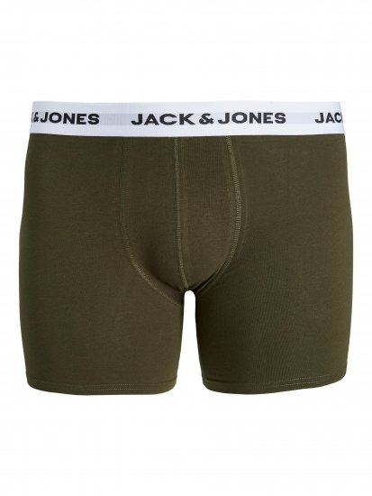 Jack & Jones BASIC White WB Trunks 5-Pack Green - Lenjerie intimă & costum baie - Lenjerie Intimă Bărbați Mărimi Mari