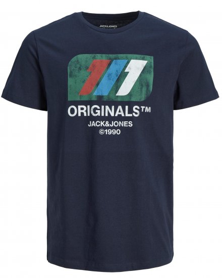 Jack & Jones JORNATE T-shirt Navy - Tricouri - Tricouri Bărbați Mărimi Mari