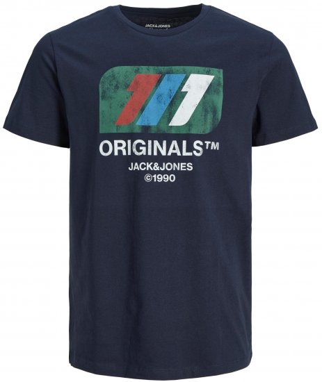 Jack & Jones JORNATE TEE Navy - Tricouri - Tricouri Bărbați Mărimi Mari