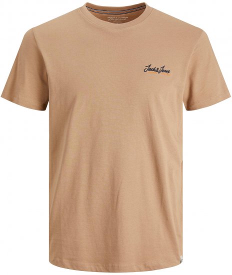 Jack & Jones JORPAUL TONS TEE Beige - Tricouri - Tricouri Bărbați Mărimi Mari