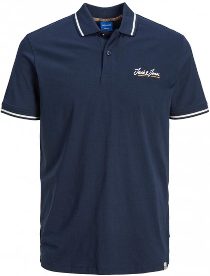 Jack & Jones JORPAUL TONS Polo shirt Navy - Tricouri polo - Tricouri Polo Bărbați Mărimi Mari