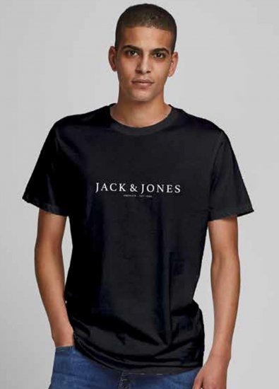 Jack & Jones JPRBLABOOSTER T-shirt Black - Tricouri - Tricouri Bărbați Mărimi Mari