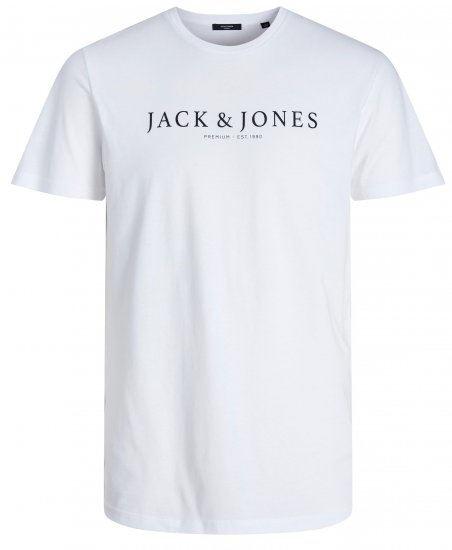 Jack & Jones JPRBLABOOSTER T-shirt White - Tricouri - Tricouri Bărbați Mărimi Mari