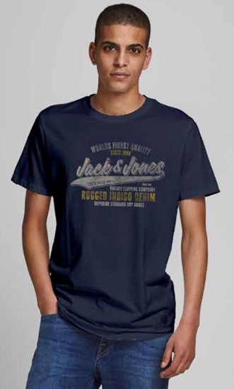 Jack & Jones JPRBLUBOOSTER TEE Navy - Tricouri - Tricouri Bărbați Mărimi Mari