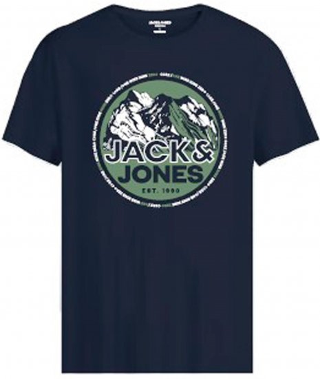 Jack & Jones JCOBOOSTER T-Shirt Navy - Tricouri - Tricouri Bărbați Mărimi Mari