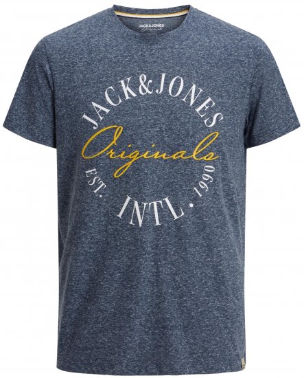 Jack & Jones JORWILLOWBRANDING T-Shirt Navy - Tricouri - Tricouri Bărbați Mărimi Mari