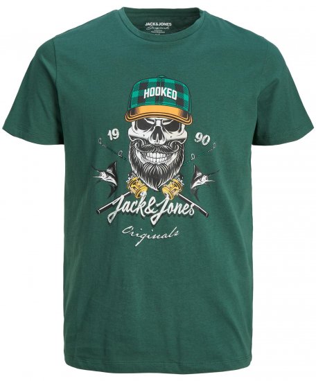 Jack & Jones JORCAPTAIN TEE Green - Tricouri - Tricouri Bărbați Mărimi Mari