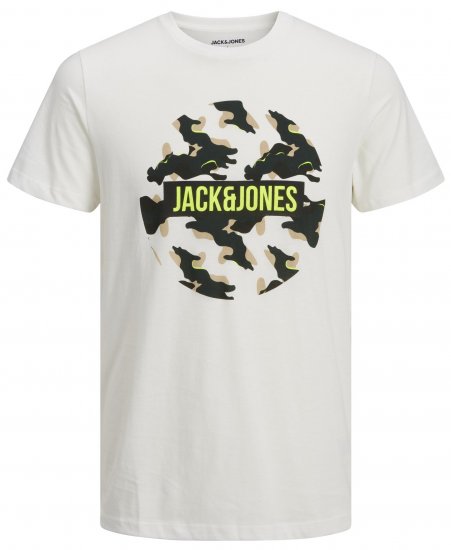 Jack & Jones JJRAMP T-Shirt White - Tricouri - Tricouri Bărbați Mărimi Mari