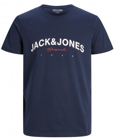 Jack & Jones JORFRIDAY T-Shirt Navy - Tricouri - Tricouri Bărbați Mărimi Mari