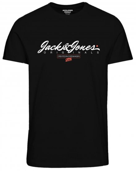 Jack & Jones JORSYMBOL T-shirt Black - Tricouri - Tricouri Bărbați Mărimi Mari