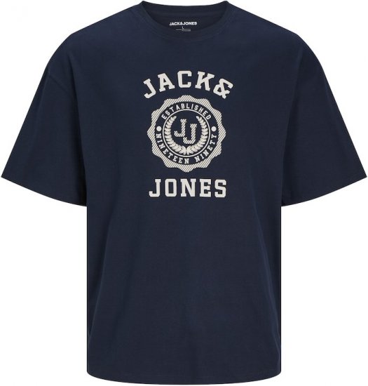Jack & Jones VICTO T-Shirt Navy Blazer - Tricouri - Tricouri Bărbați Mărimi Mari