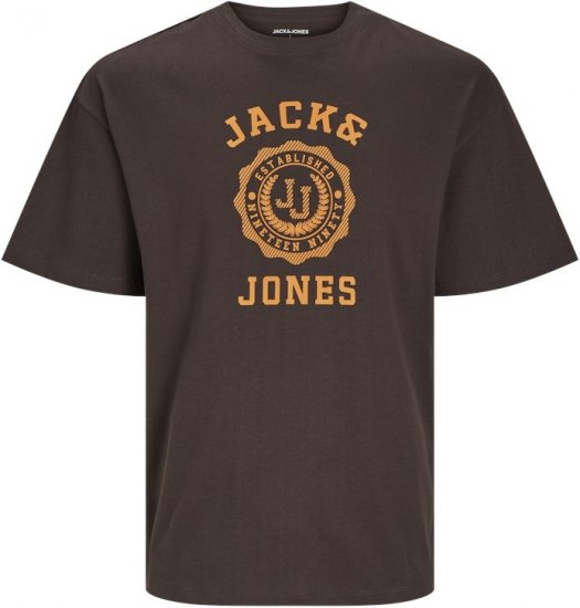 Jack & Jones VICTO T-Shirt Brown - Tricouri - Tricouri Bărbați Mărimi Mari