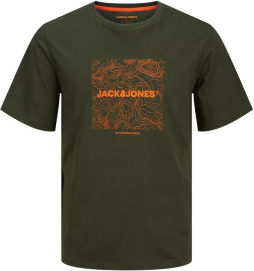 Jack & Jones LINER T-Shirt Kombu Green - Tricouri - Tricouri Bărbați Mărimi Mari