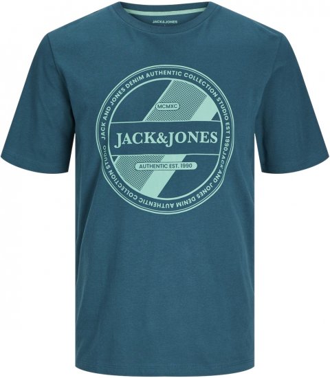 Jack & Jones JJRIO T-Shirt Deep Teal - Tricouri - Tricouri Bărbați Mărimi Mari