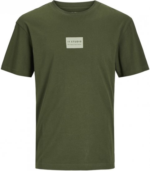 Jack & Jones HAKKAI T-Shirt Kombu Green - Tricouri - Tricouri Bărbați Mărimi Mari