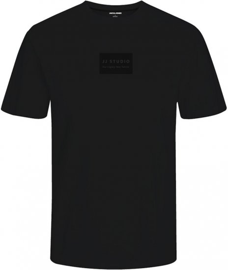 Jack & Jones Hakkai T-Shirt Black - Tricouri - Tricouri Bărbați Mărimi Mari