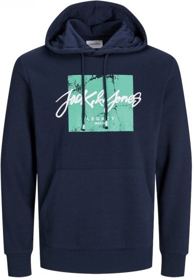 Jack & Jones Tiley Hoodie Navy Blazer - Pulovere & hanorace - Pulovere & Hanorace Bărbați Mărimi Mari