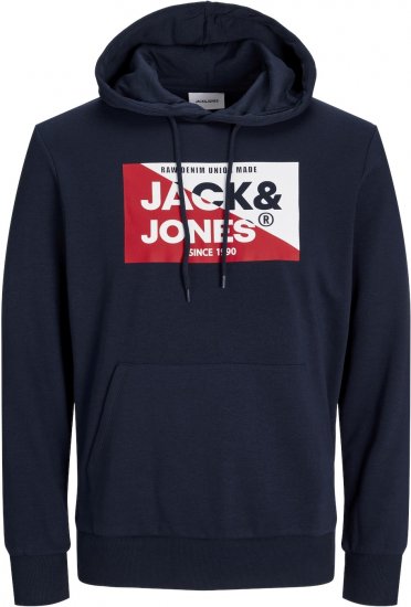 Jack & Jones JJNOLAN Hoodie Navy Blazer - Pulovere & hanorace - Pulovere & Hanorace Bărbați Mărimi Mari