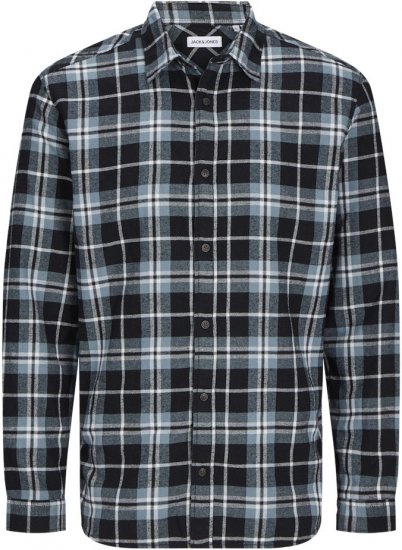 Jack & Jones JOSHUA LS Flannel Shirt Goblin Blue - Cămăși - Cămăși Bărbați Mărimi Mari