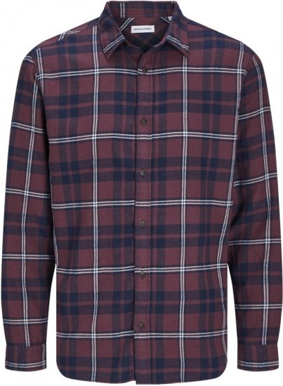 Jack & Jones JOSHUA LS Flannel Shirt Violet - Cămăși - Cămăși Bărbați Mărimi Mari