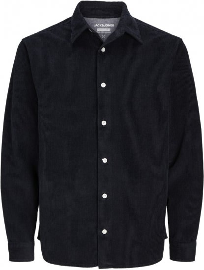 Jack & Jones CORDUROY Shirt Black - Cămăși - Cămăși Bărbați Mărimi Mari