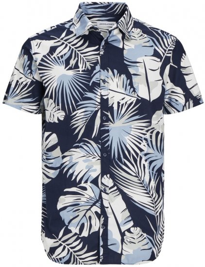 Jack & Jones JOSHUA Floral Shirt Navy Blazer - Cămăși - Cămăși Bărbați Mărimi Mari