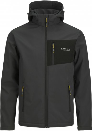 Jack & Jones JJTAYLOR Softshell Jacket Dark Grey - Geci - Geci Bărbați Mărimi Mari